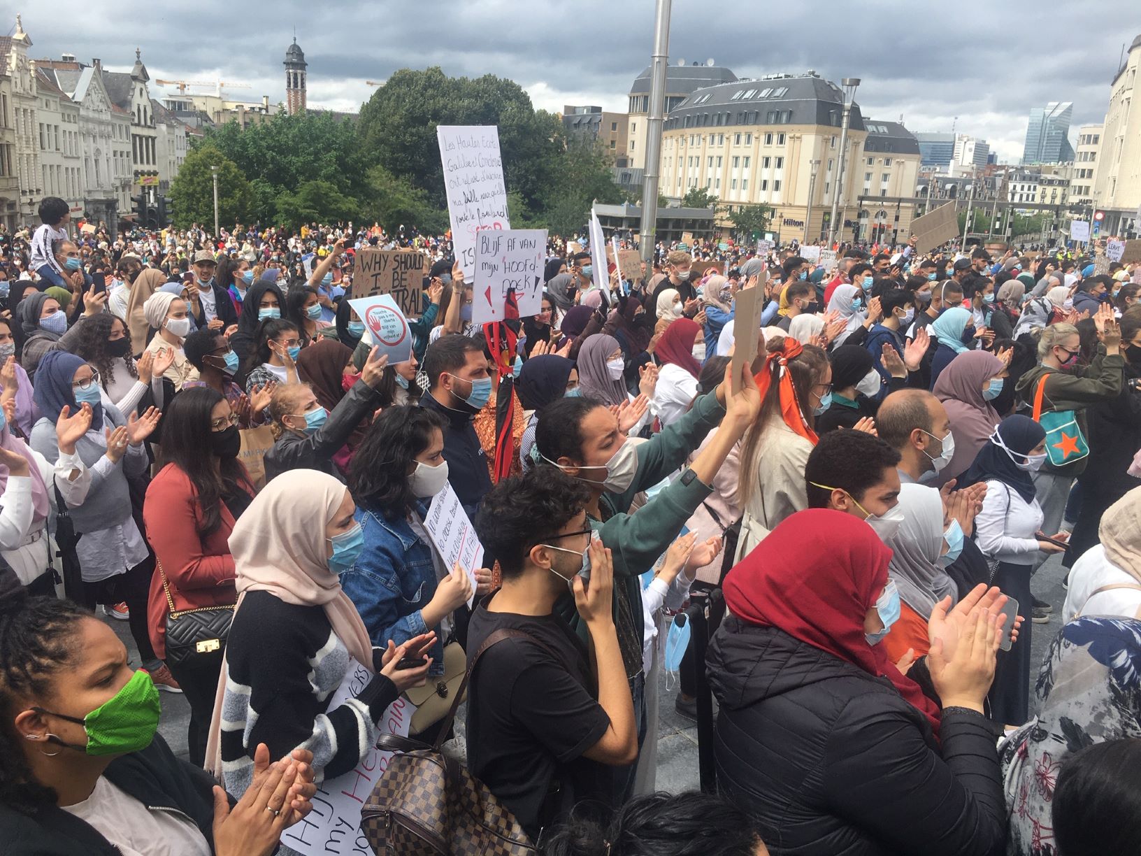 Public gathering in Brussels Picture by Alast Najafi