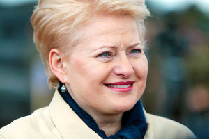 Dalia Grybauskaitė, the president of Lithuania