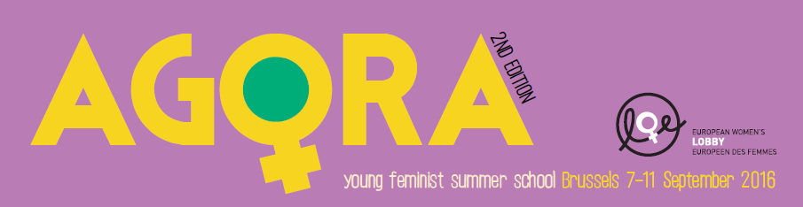 Logo of the 2016 AGORA young feminist summer school