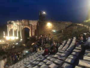 Ancient theatre of Taormina in Taormina, Sicily